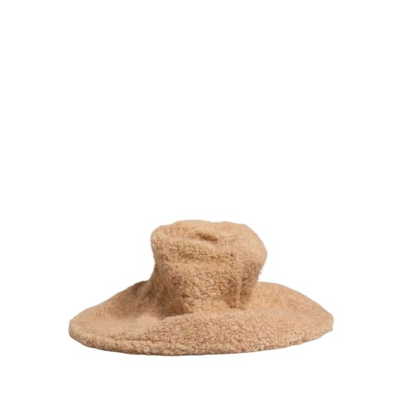 Dolce & Gabbana Beige Virgin Wool Fur Women Knitted Capello Women's Hat